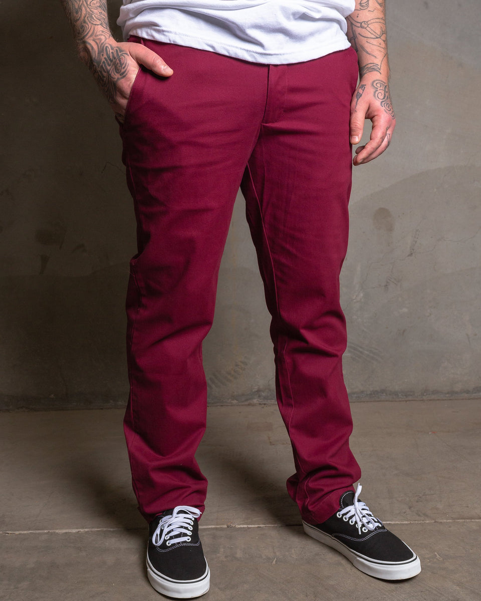 限定セール！ buddix チノパン Chino Logo Chino 通販 Pants Maroon ...