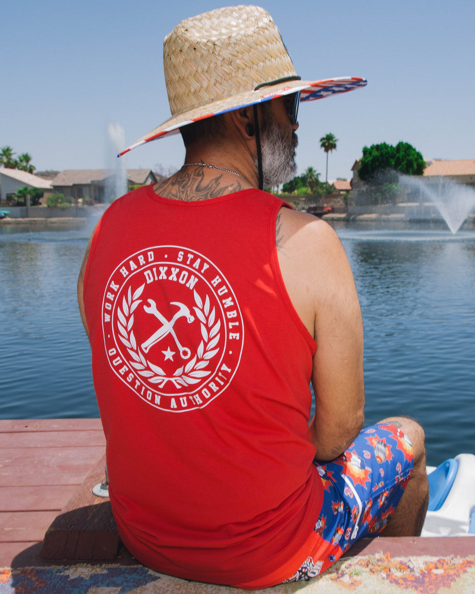 Men's Crested Tank - Red & White | Dixxon Flannel Co.