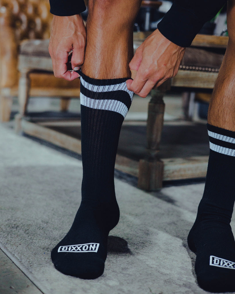 6pk Premium Crew Socks - Black - Dixxon Flannel Co.