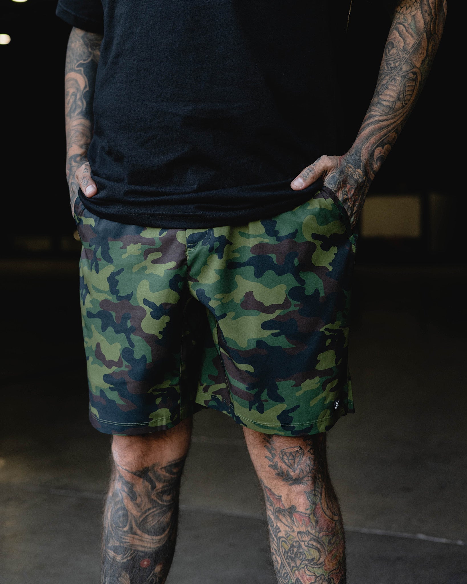 Camouflage gym shorts deals