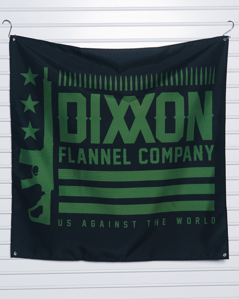 Against the World Garage Banner - 36" x 36" - Dixxon Flannel Co.