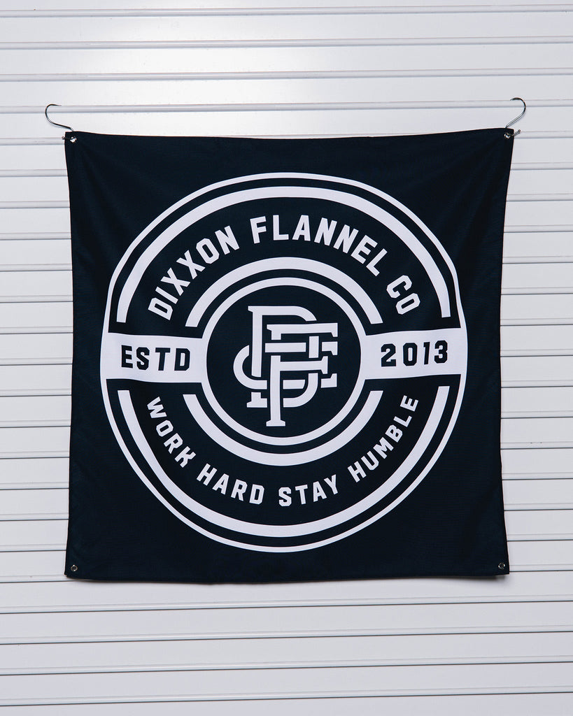 Badge Garage Banner - 36" x 36" - Dixxon Flannel Co.