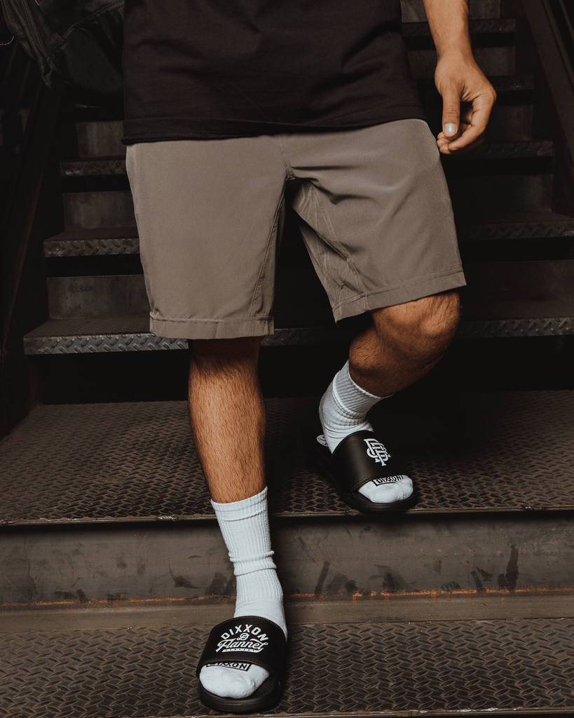 Big League Slides - White & Black - Dixxon Flannel Co.