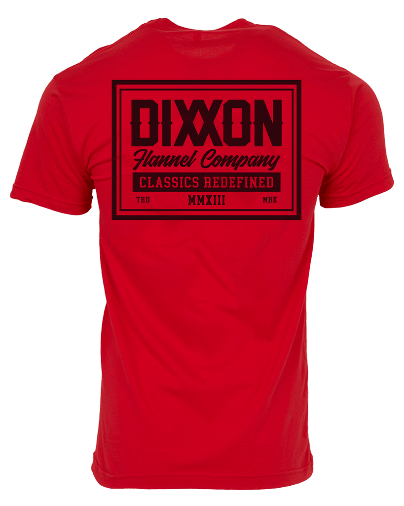 Black Billboard T - Shirt - Red - Dixxon Flannel Co.