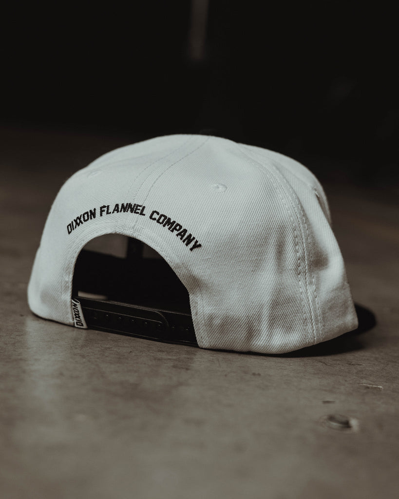 Black D - Star Flat Bill Snapback - White - Dixxon Flannel Co.