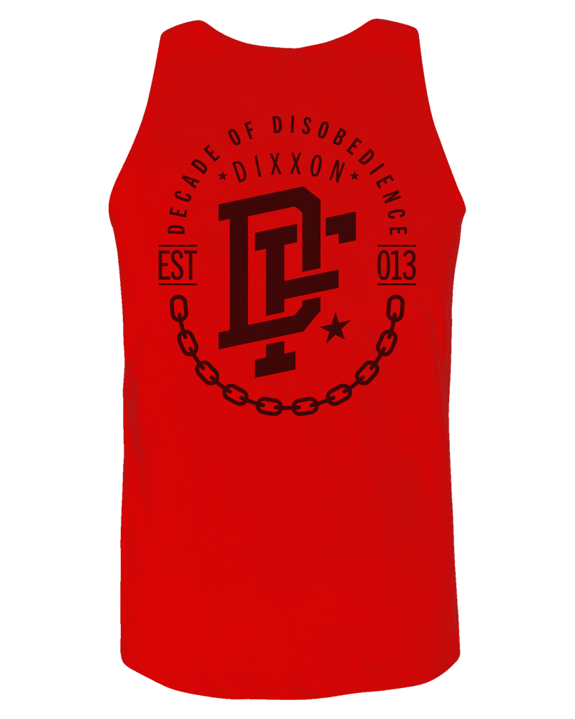 Black Disobedience Tank - Red - Dixxon Flannel Co.