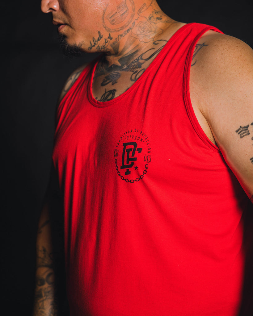 Black Disobedience Tank - Red - Dixxon Flannel Co.