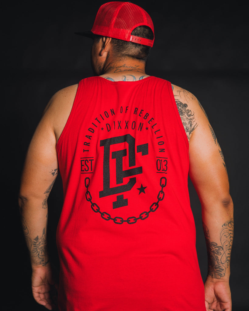 Black Disobedience Tank - Red - Dixxon Flannel Co.