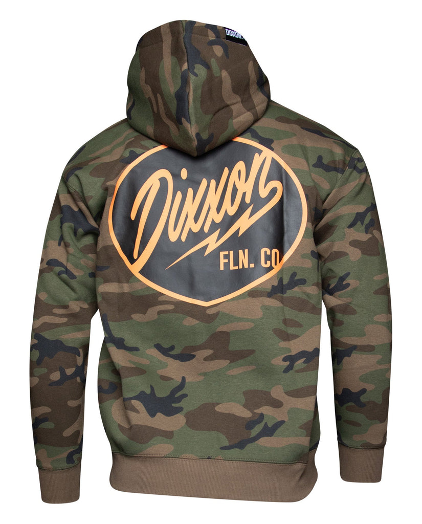 Black & Orange Esso Zip Up Hoodie - Camo - Dixxon Flannel Co.