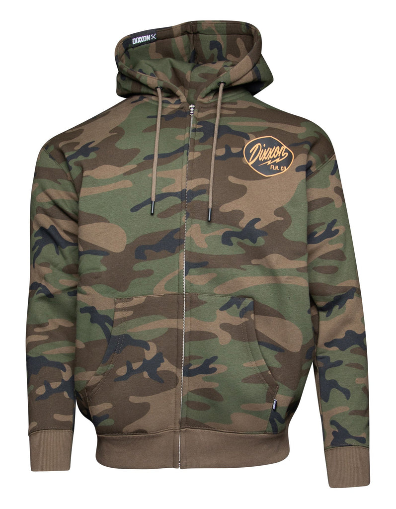 Black & Orange Esso Zip Up Hoodie - Camo - Dixxon Flannel Co.