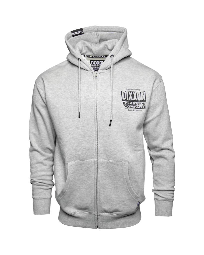 Black Premium Quality Zip Up Hoodie - Heather Gray - Dixxon Flannel Co.