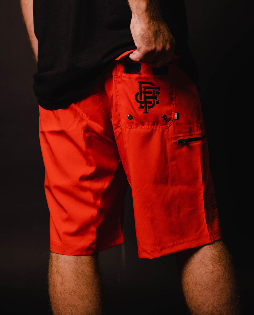 Black Tech Boardshorts - Red - Dixxon Flannel Co.