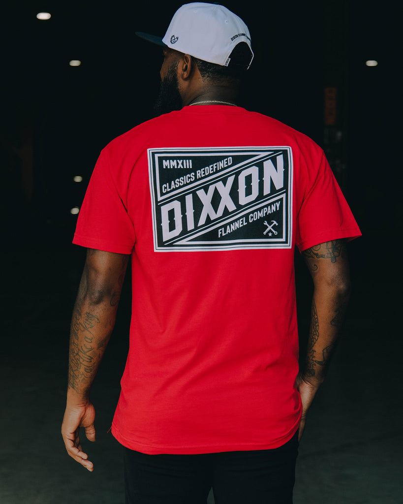 Black & White Classic Billboard T-Shirt - Red - Dixxon Flannel Co.