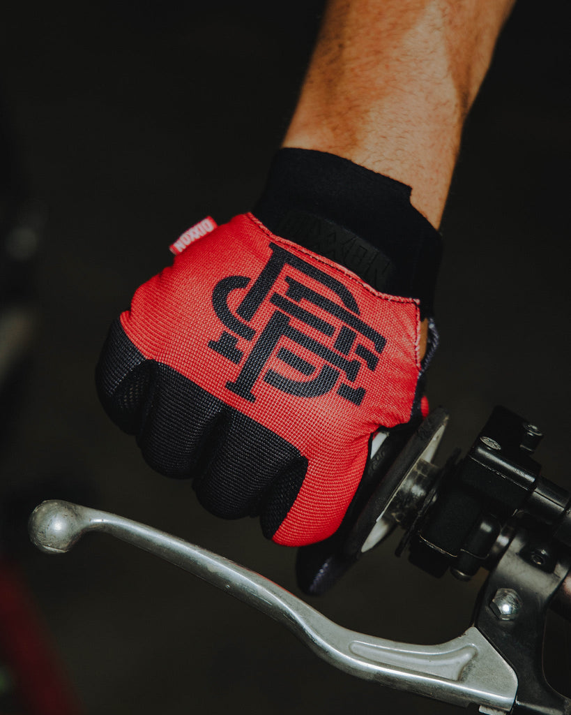 BRAAP Moto Gloves - Badge - Black & Red - Dixxon Flannel Co.