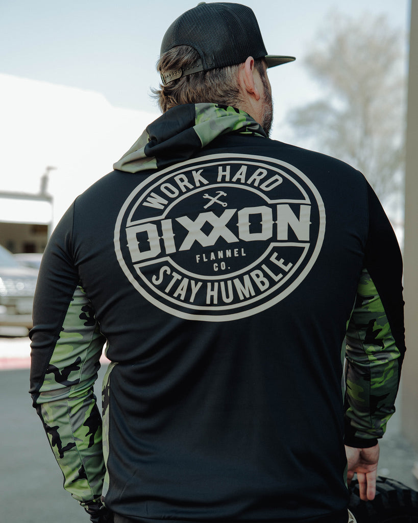 Camo UV Pullover Hoodie - Black - Dixxon Flannel Co.