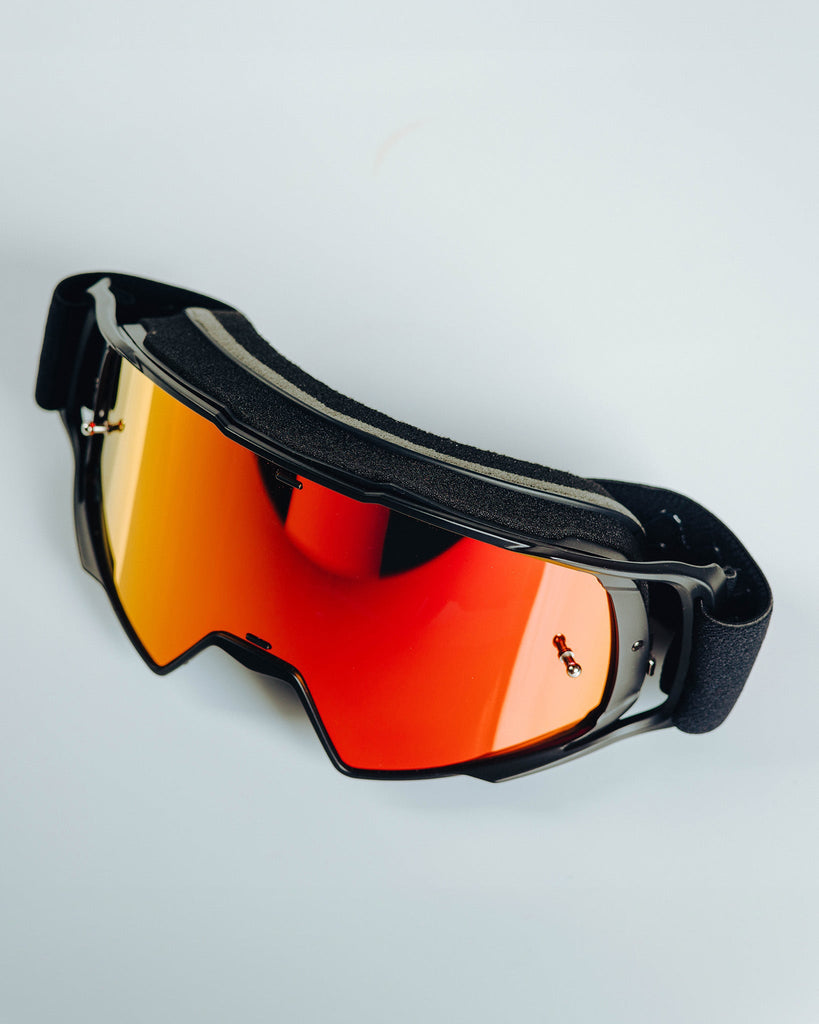 Contender MX Goggle - Black & Red / REVO Red Lens - Dixxon Flannel Co.