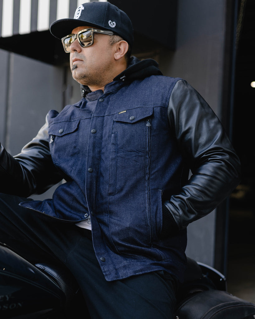 Dillinger Denim & Leather Jacket - Blue Denim - Dixxon Flannel Co.