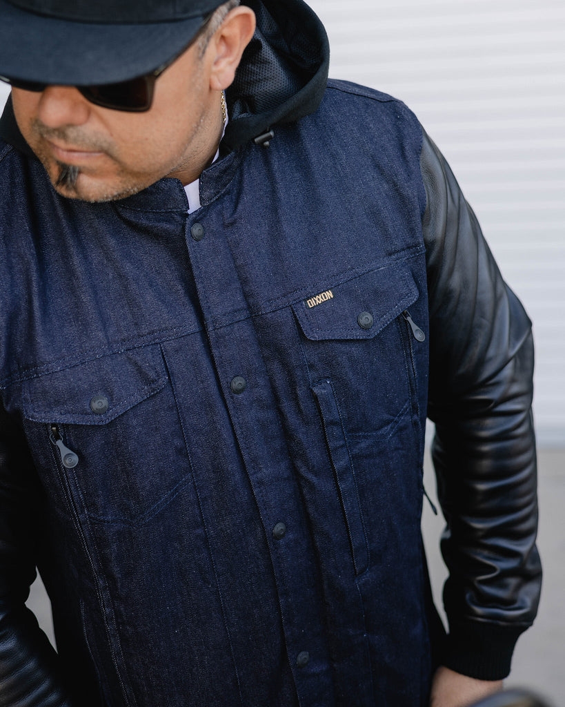 Dillinger Denim & Leather Jacket - Blue Denim - Dixxon Flannel Co.