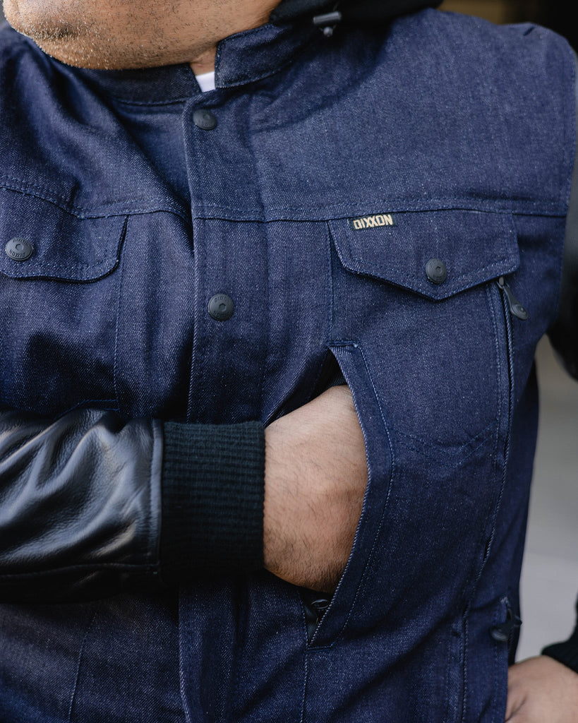 Dillinger Denim & Leather Jacket - Blue Denim - Dixxon Flannel Co.