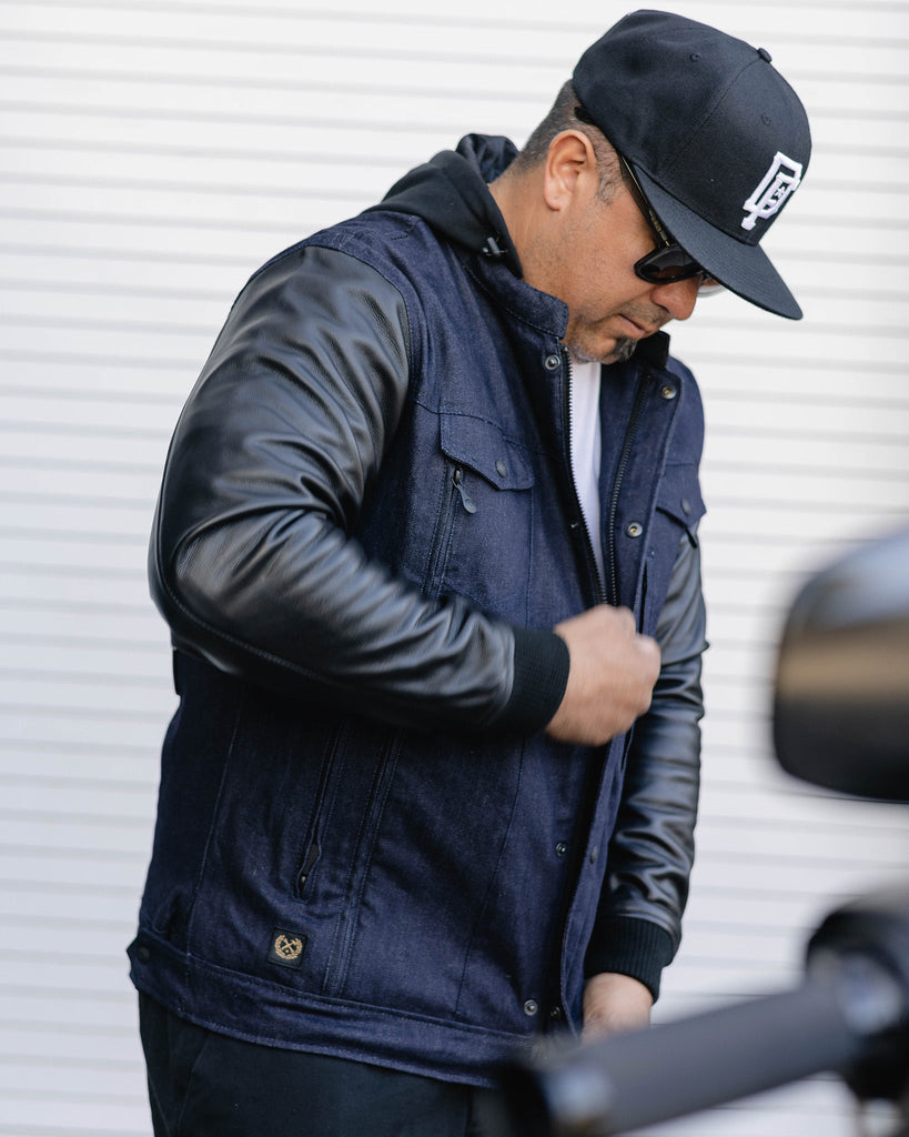 Dillinger Denim & Leather Jacket - Blue Denim - Dixxon Flannel Co.