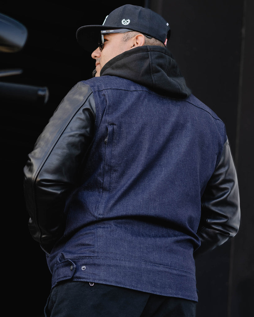 Dillinger Denim & Leather Jacket - Blue Denim - Dixxon Flannel Co.