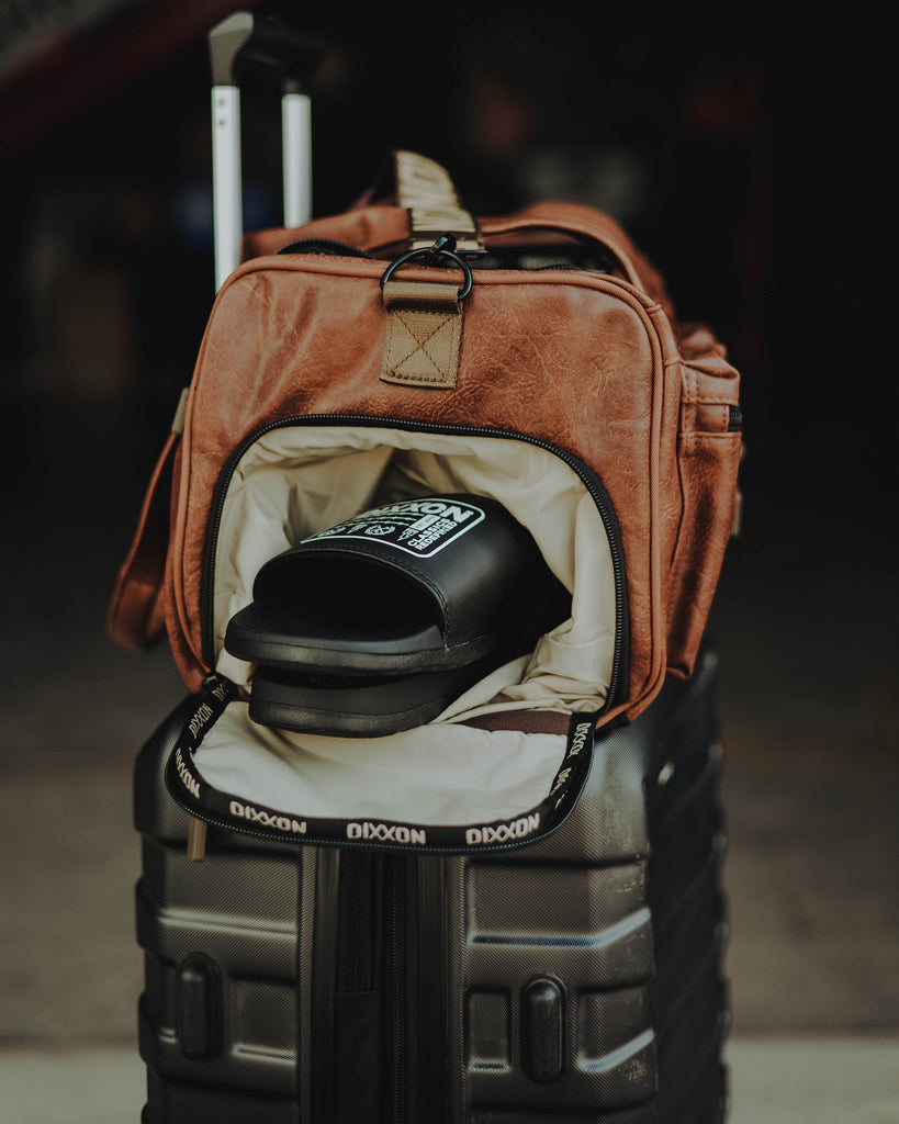 Duffel Bag - Brown Distressed Leather - Dixxon Flannel Co.