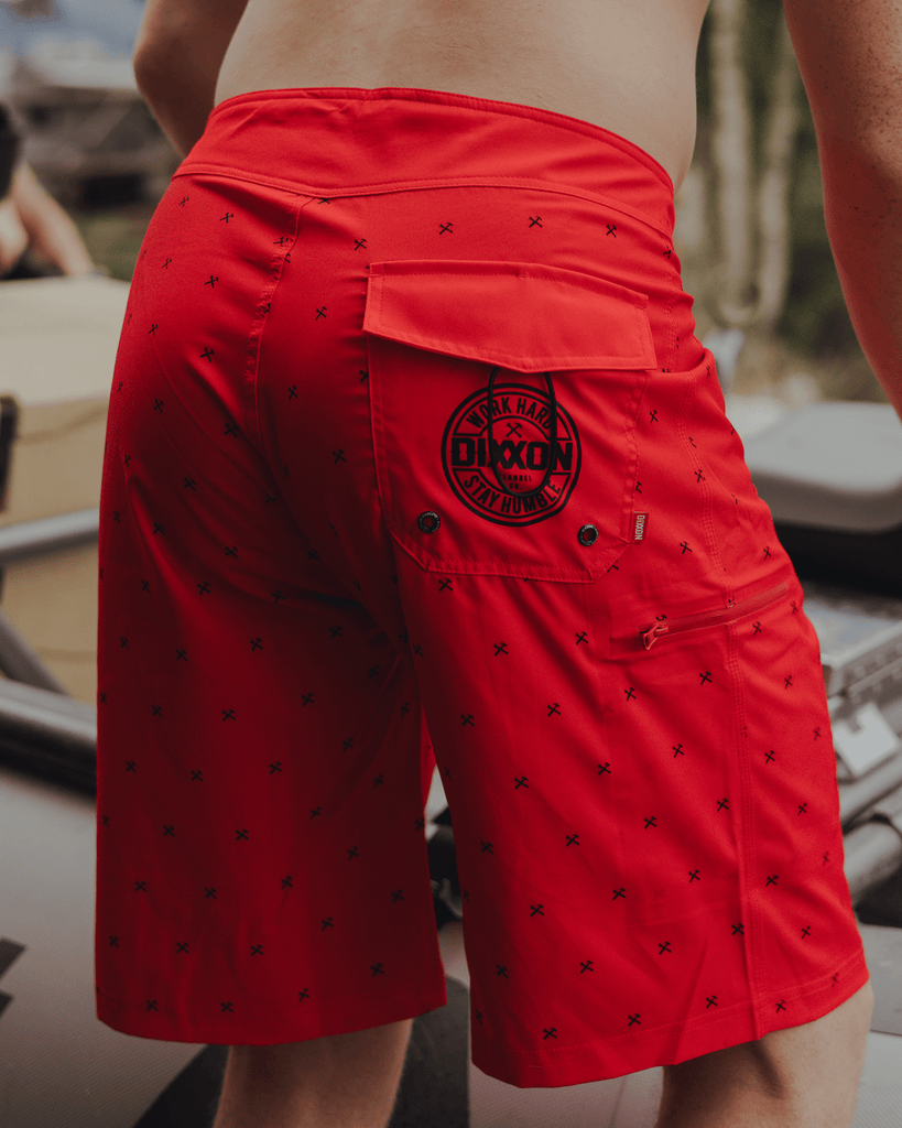 Finney Boardshorts - Red - Dixxon Flannel Co.