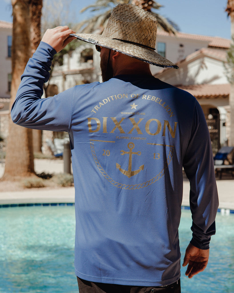 Gold Tide UV Long Sleeve - Navy - Dixxon Flannel Co.