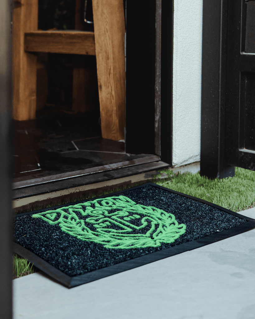 Green Salty Crest Indoor Mat - Black - Dixxon Flannel Co.