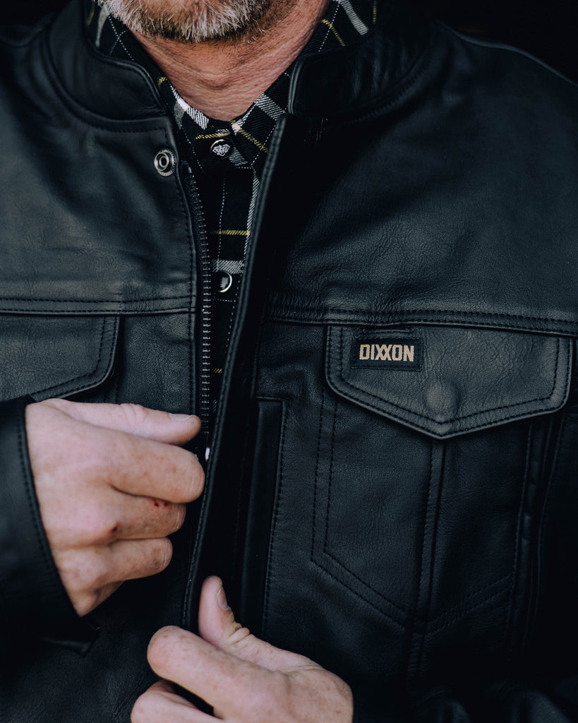 Hudson Leather Jacket - Black - Dixxon Flannel Co.