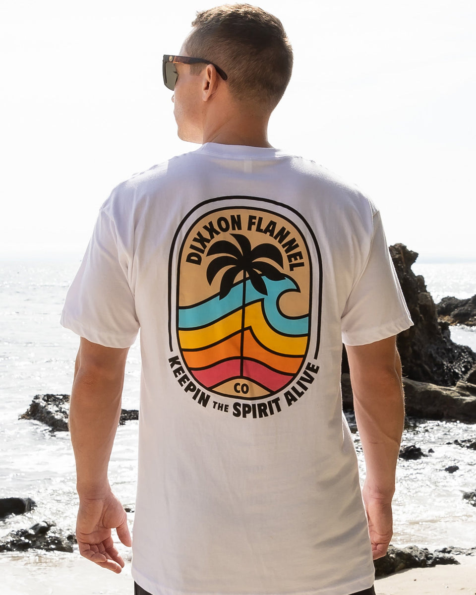 Men's Keepin' the Palm Tree Spirit Alive T-Shirt - White | Dixxon ...