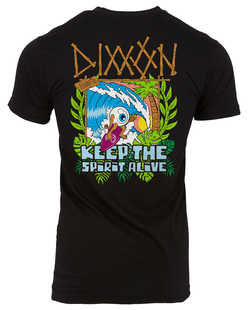 Keepin' the Surf Spirit Alive Eye T - Shirt - Black - Dixxon Flannel Co.