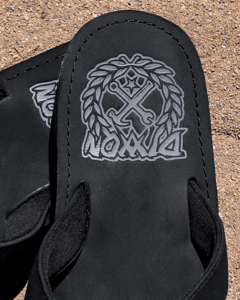 Leather Sandals - Black & Gray - Dixxon Flannel Co.