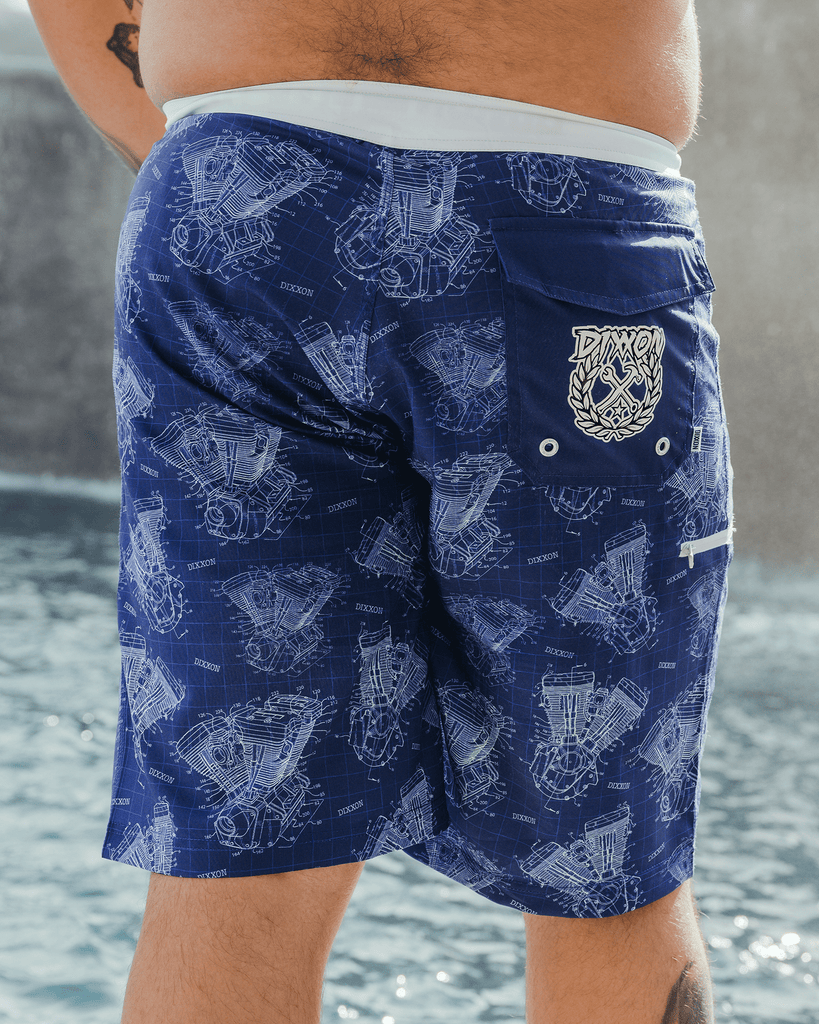 Live to Ride Boardshorts - Blue - Dixxon Flannel Co.