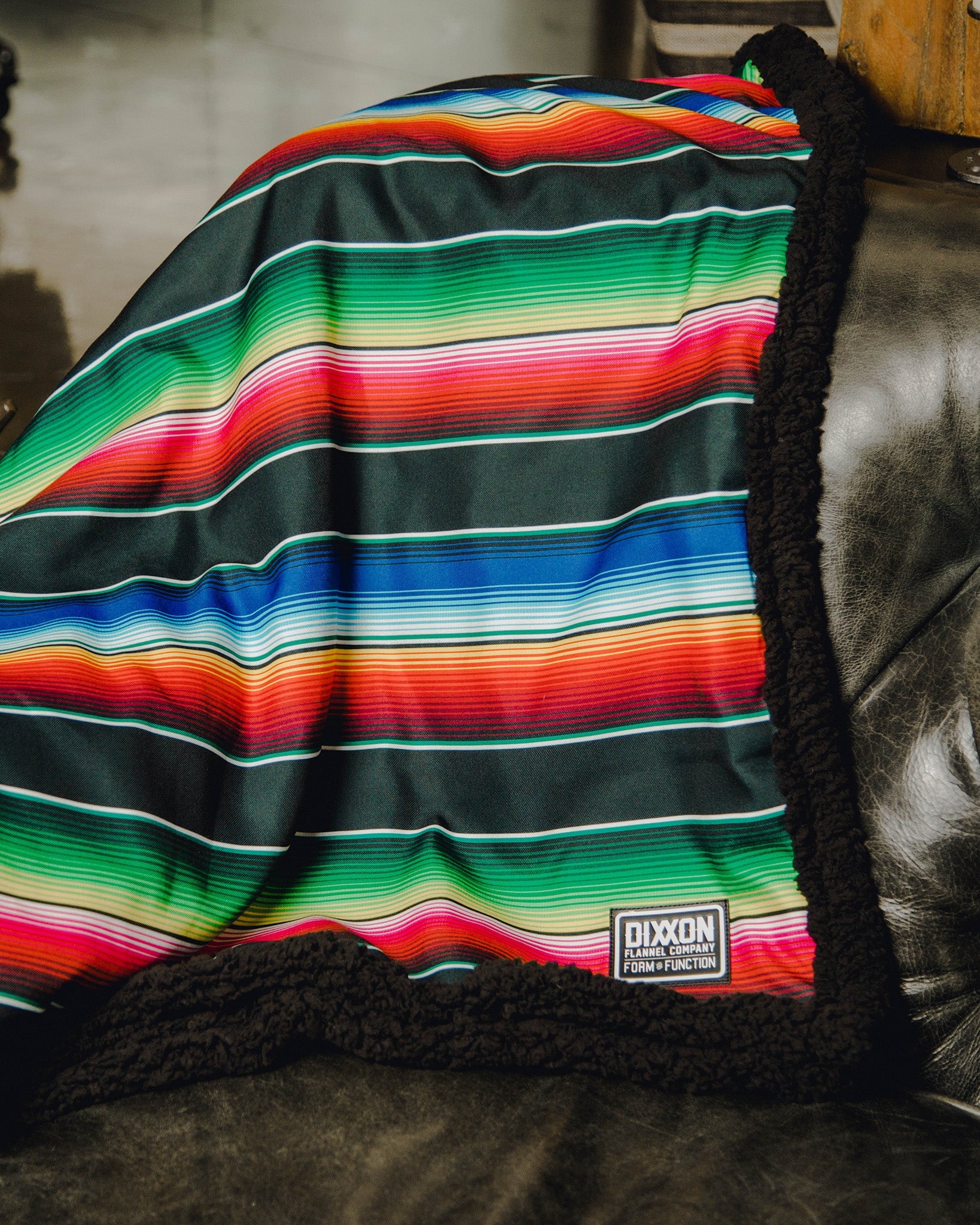 Mexican on sale Serape Sherpa Fleece Blanket | Throw Blanket