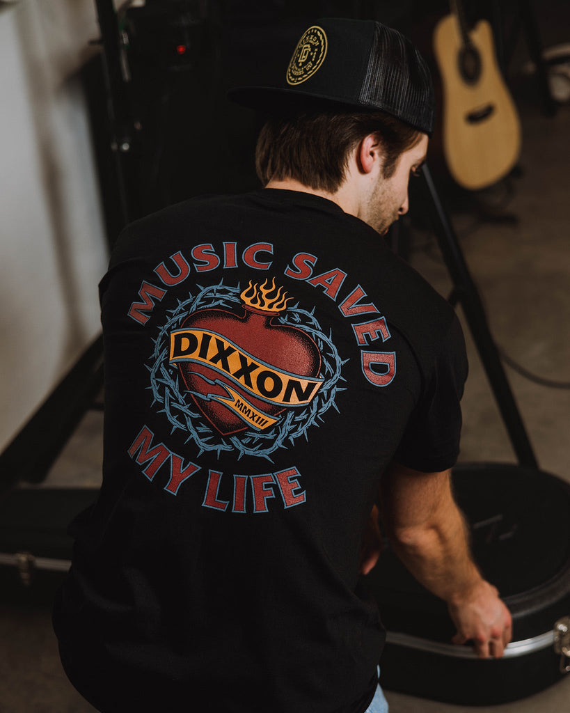 Music Saved My Life T - Shirt - Black - Dixxon Flannel Co.