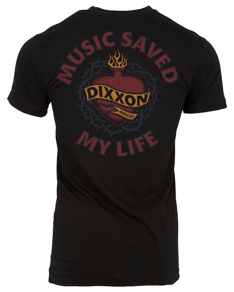 Music Saved My Life T - Shirt - Black - Dixxon Flannel Co.