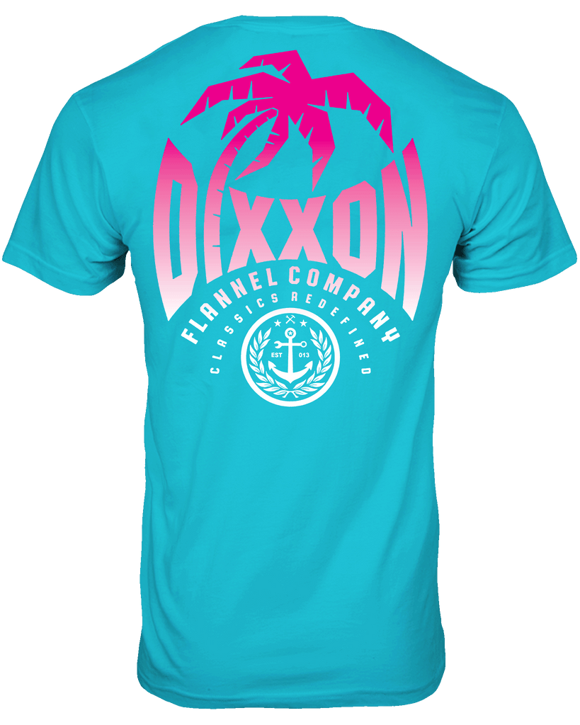 Neon Palm T - Shirt - Aqua - Dixxon Flannel Co.