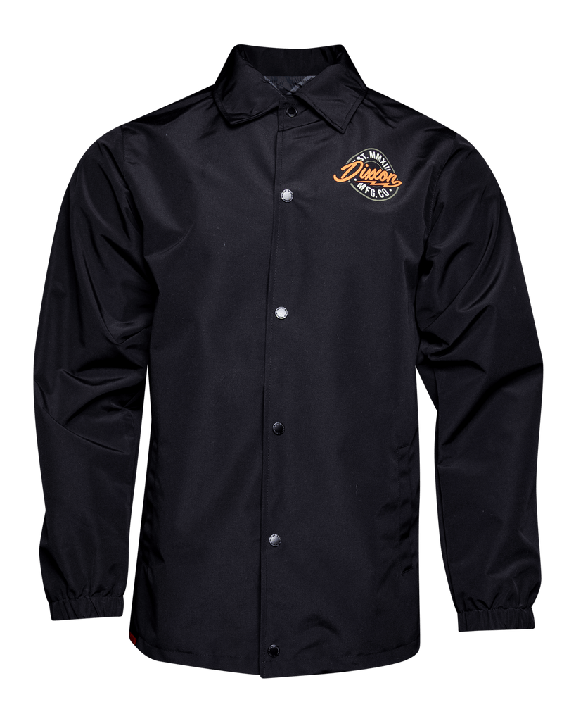 Orange & Gold MFG Badge Coaches Jacket - Black - Dixxon Flannel Co.