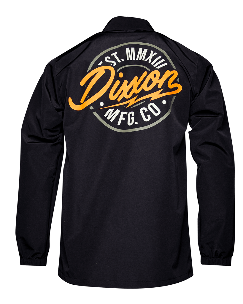 Orange & Gold MFG Badge Coaches Jacket - Black - Dixxon Flannel Co.