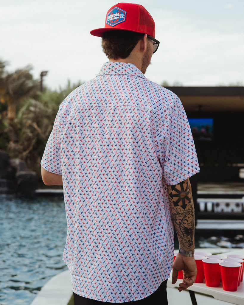 Party Hammers Short Sleeve - Red, White, & Blue - Dixxon Flannel Co.