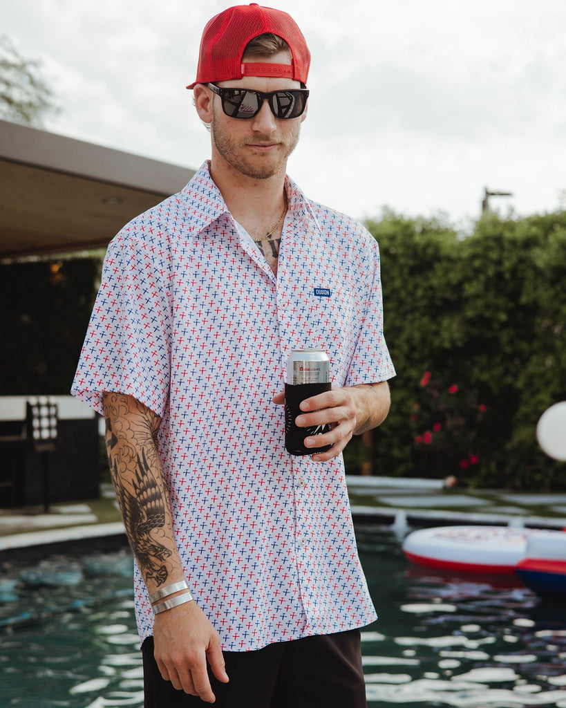 Party Hammers Short Sleeve - Red, White, & Blue - Dixxon Flannel Co.