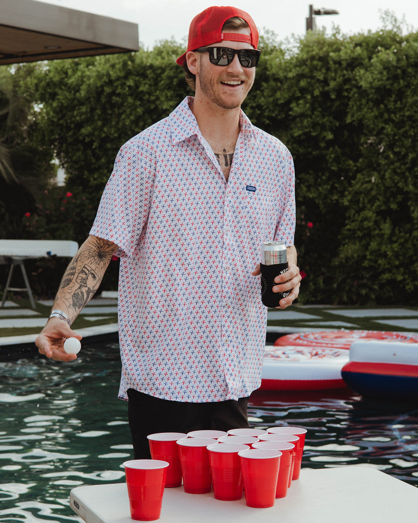 Party Hammers Short Sleeve - Red, White, & Blue - Dixxon Flannel Co.