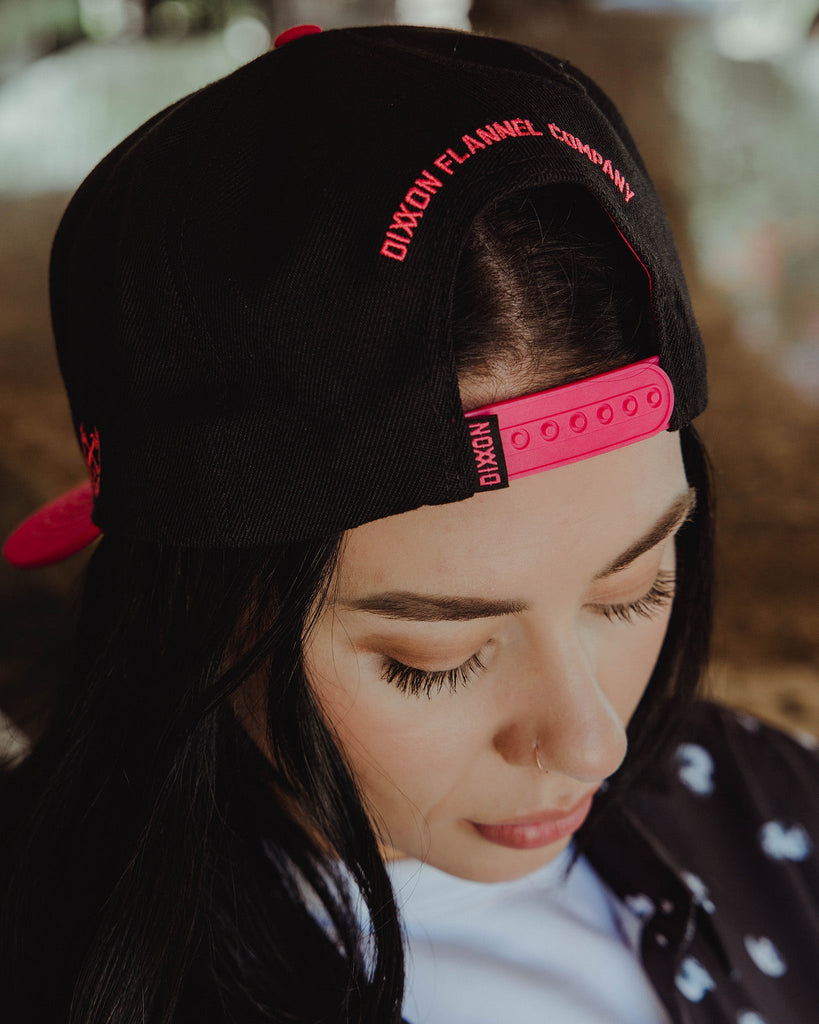 Pink D-Star Flat Bill Snapback - Black - Dixxon Flannel Co.