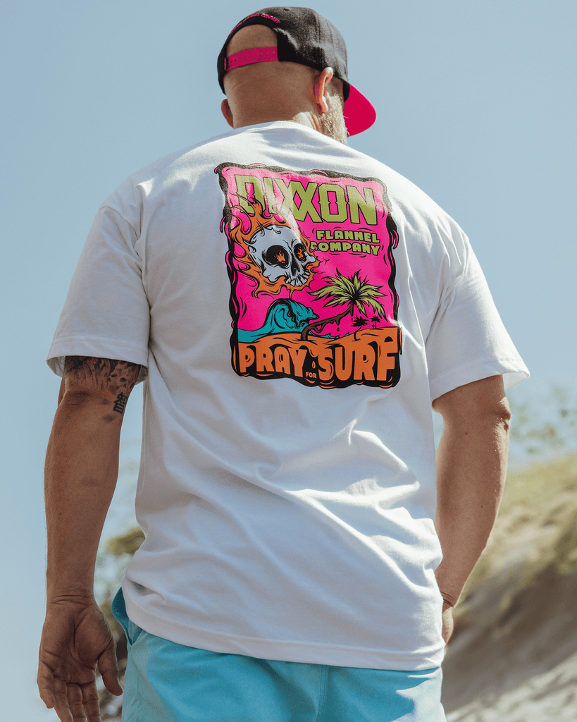 Pray for Surf T - Shirt - White - Dixxon Flannel Co.