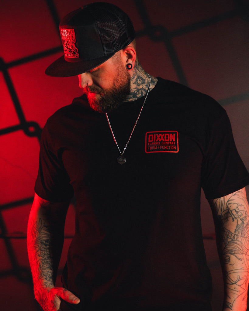 Red Classic Logo T-Shirt - Black - Dixxon Flannel Co.