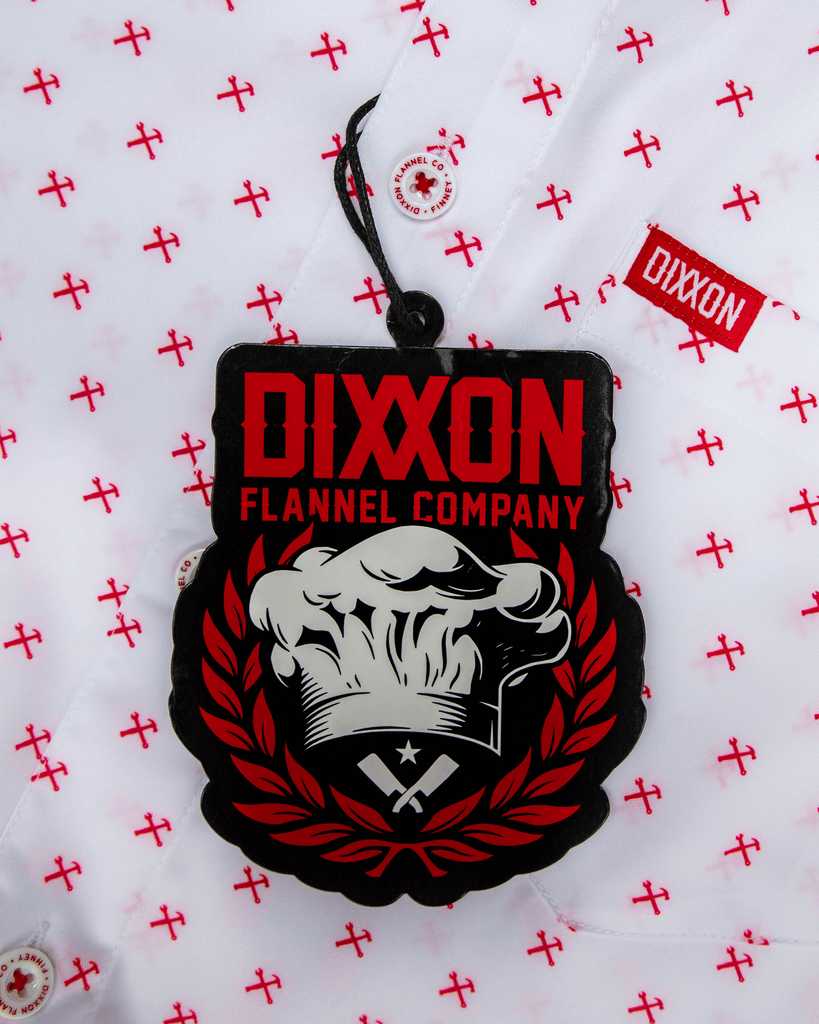 Red Finney Short Sleeve - White - Dixxon Flannel Co.