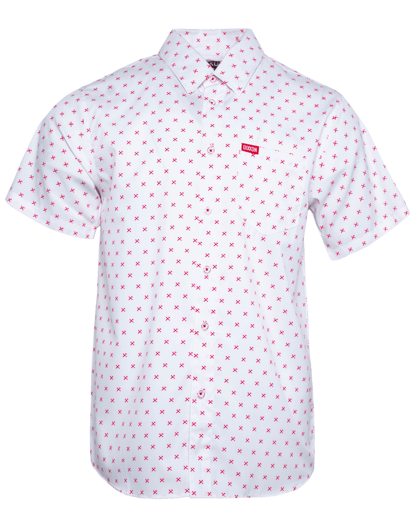 Red Finney Short Sleeve - White - Dixxon Flannel Co.