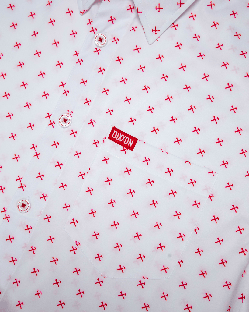 Red Finney Short Sleeve - White - Dixxon Flannel Co.