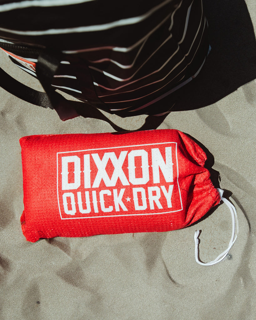 Red Pastime Quick Dry Beach Towel - Dixxon Flannel Co.